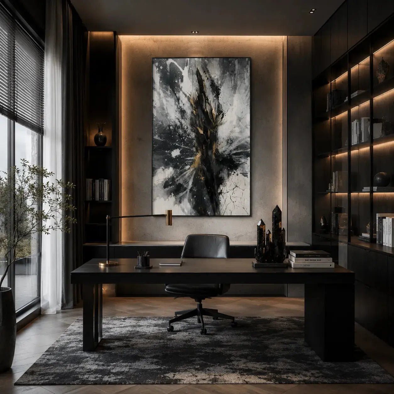 Obsidian Relic Textured Painting