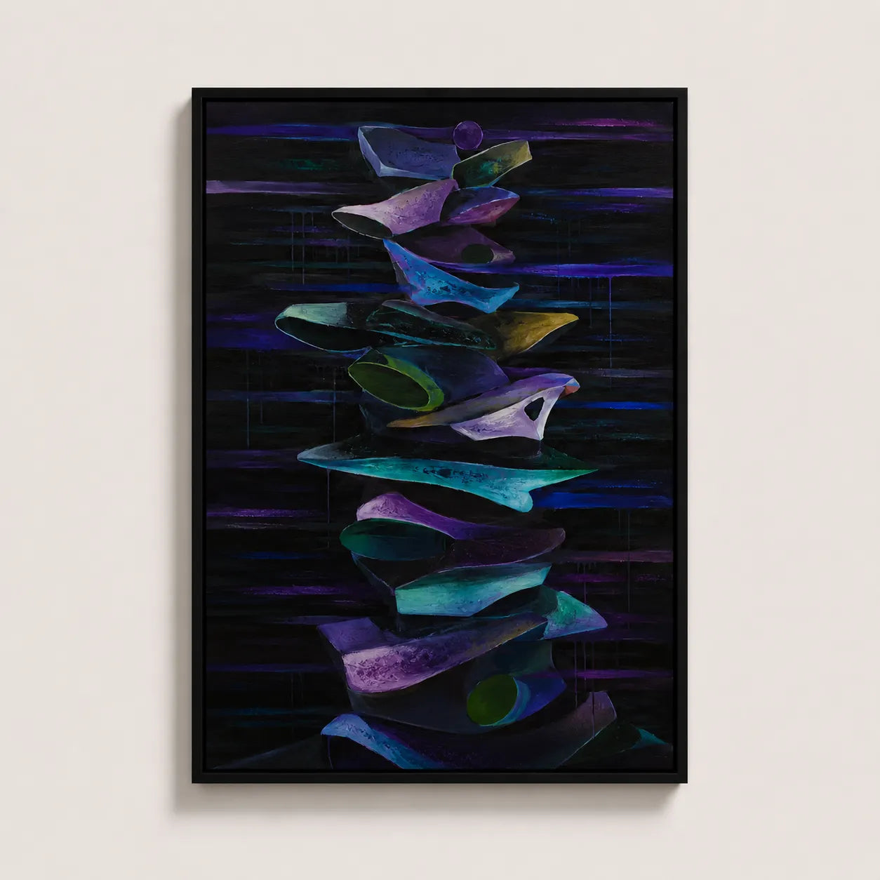 Axis of Silence Textured Oil Painting Nightrelic