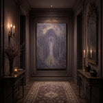 Cathedral of Moonlight Impasto Oil Painting