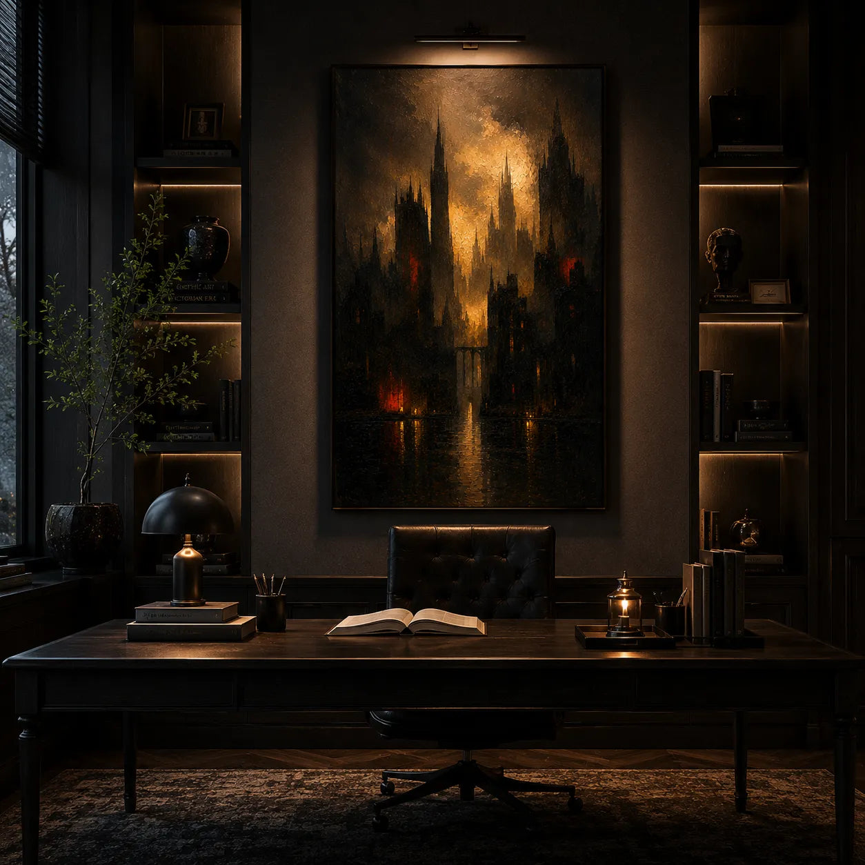 City of Echoes Texture Oil Painting