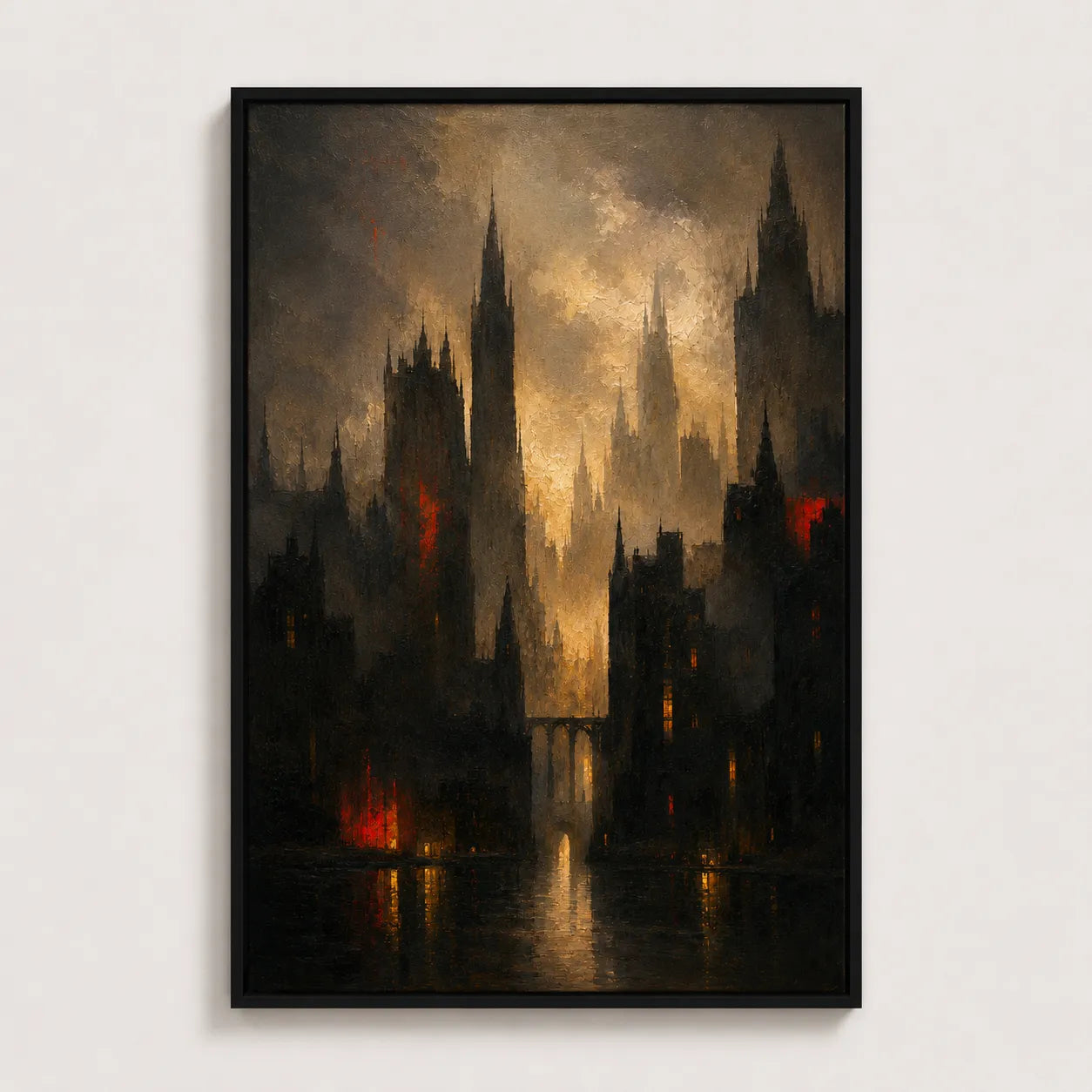 City of Echoes Texture Oil Painting
