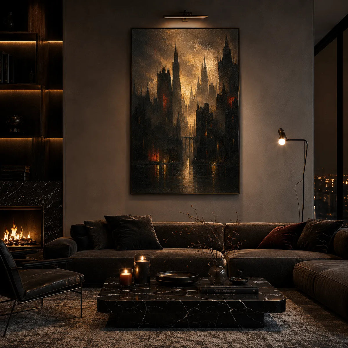 City of Echoes Texture Oil Painting