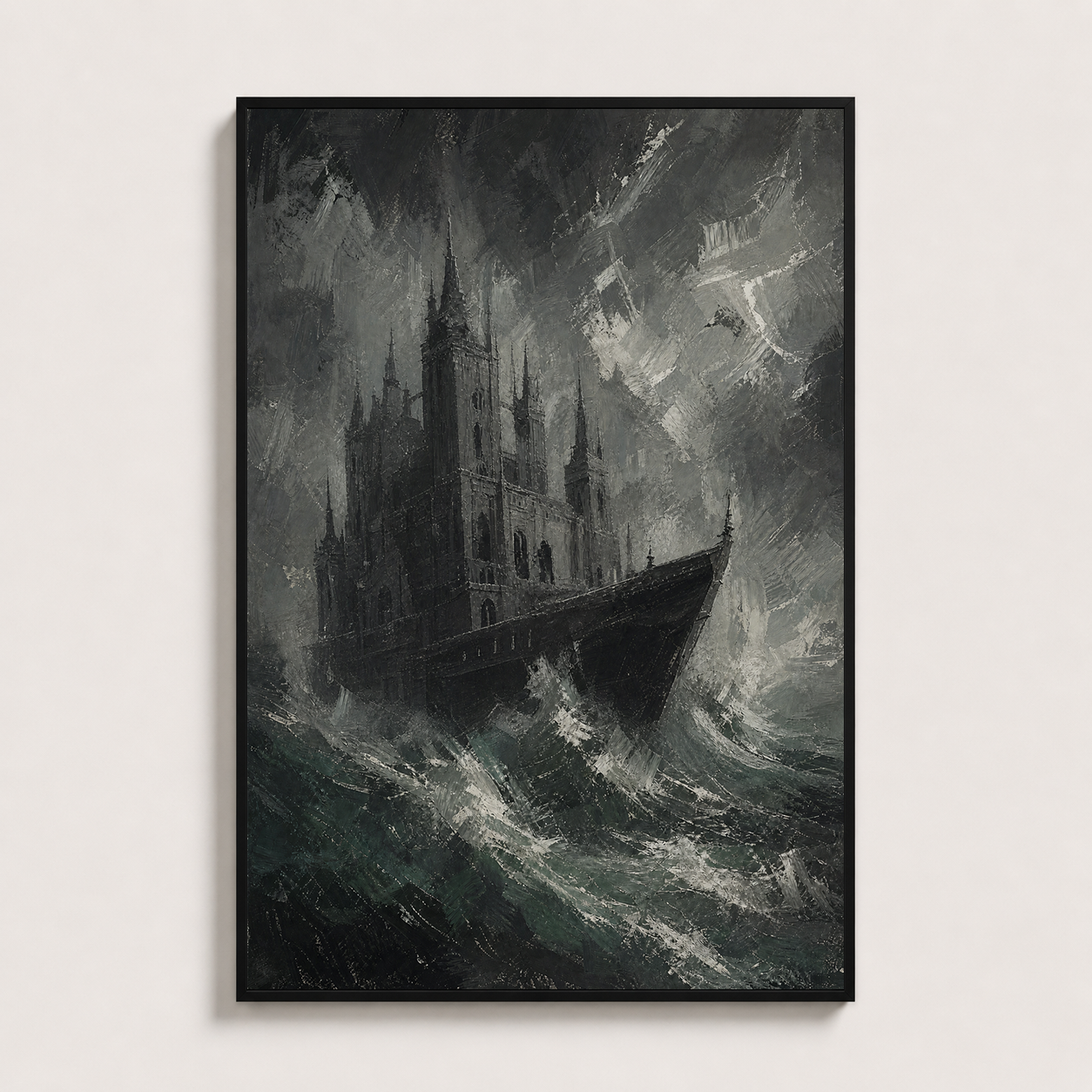 Drifting North Impasto Oil Painting