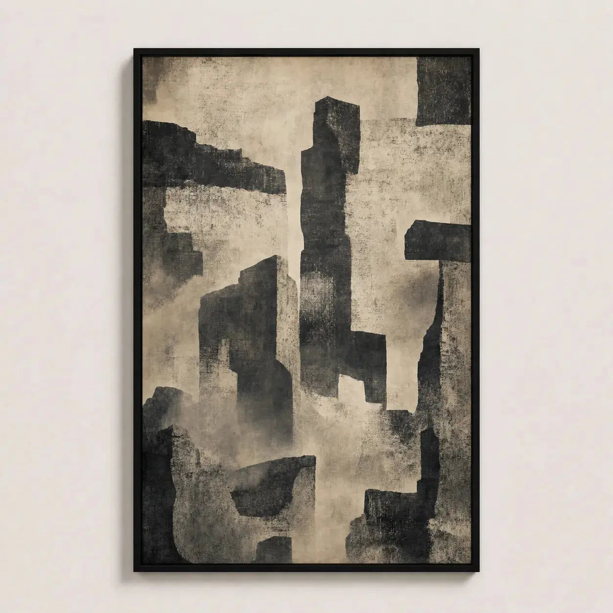 Echoes of Stone Abstract Painting Nightrelic