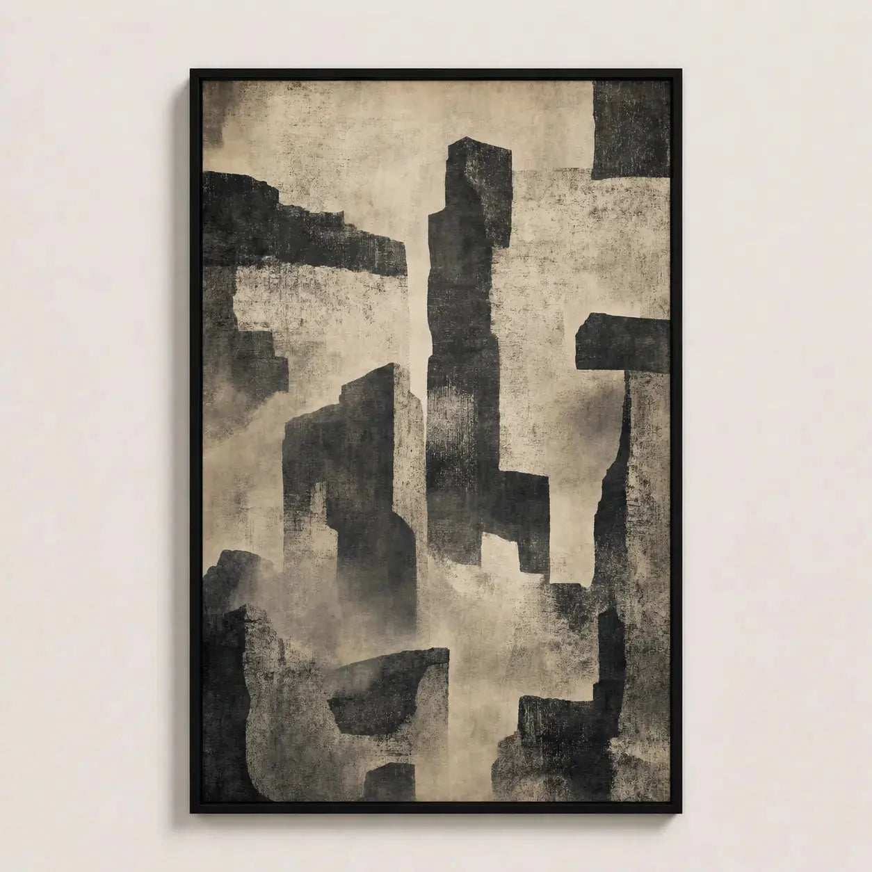 Echoes of Stone Abstract Painting Nightrelic