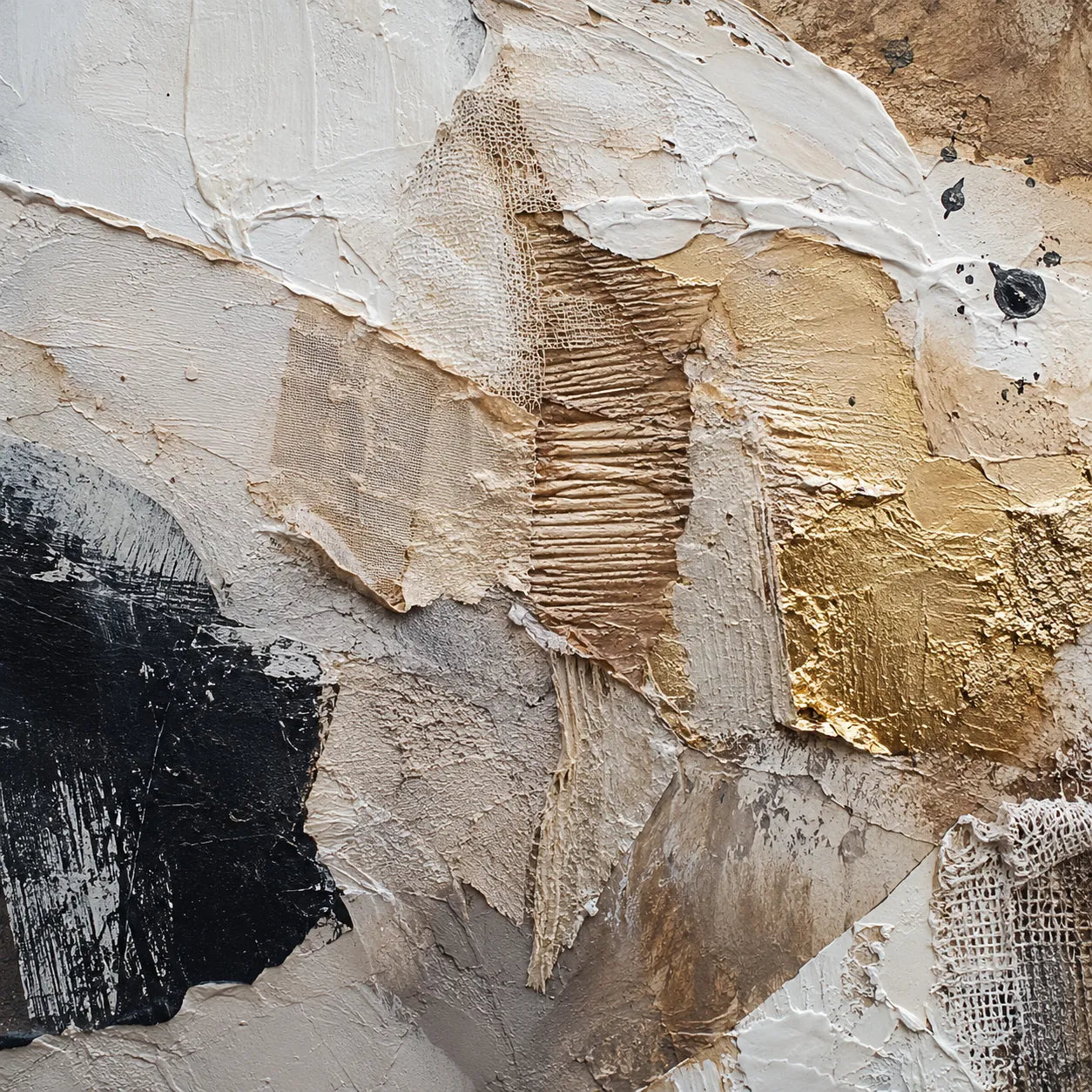 Impasto texture on canvas