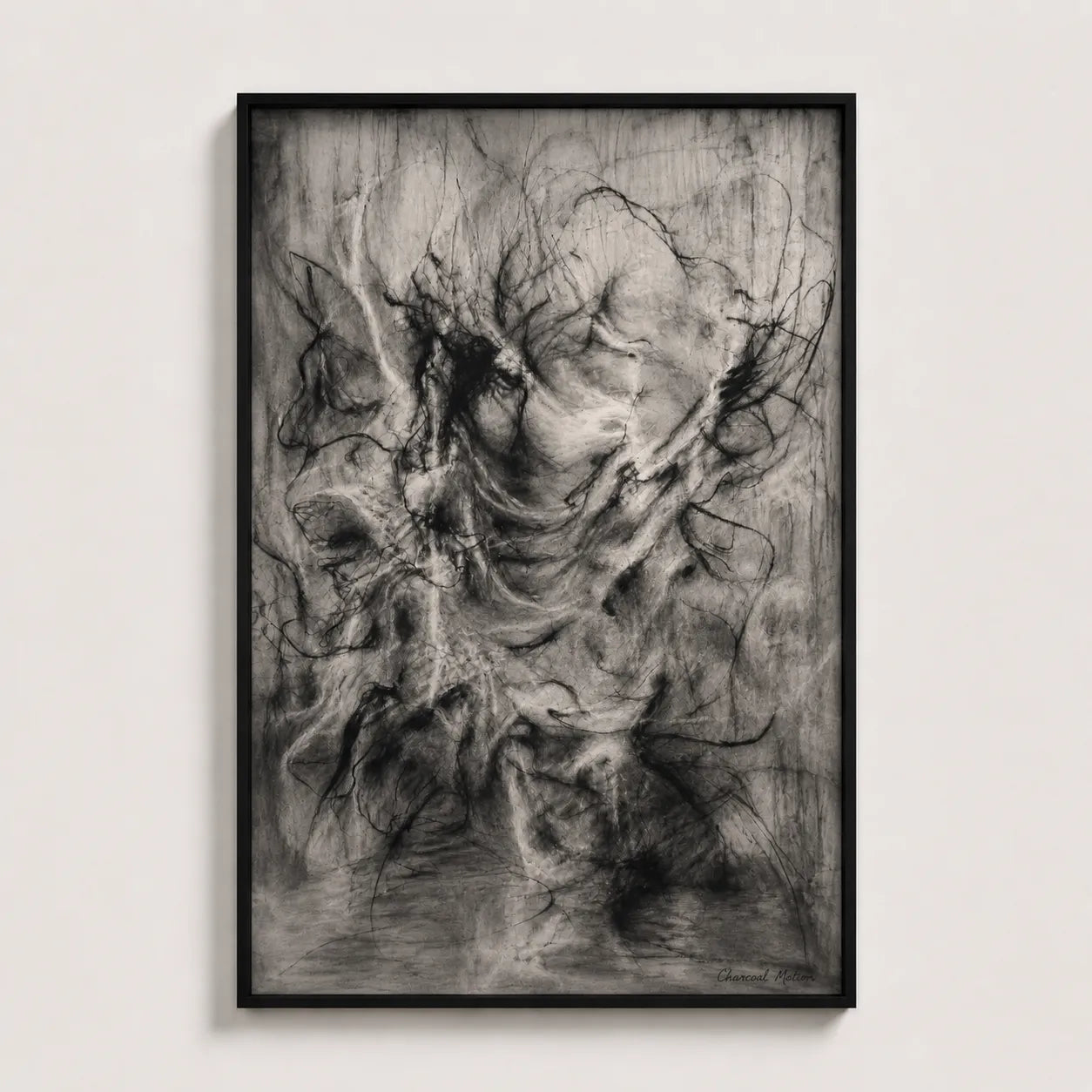 Memento in Ash Abstract Painting Nightrelic