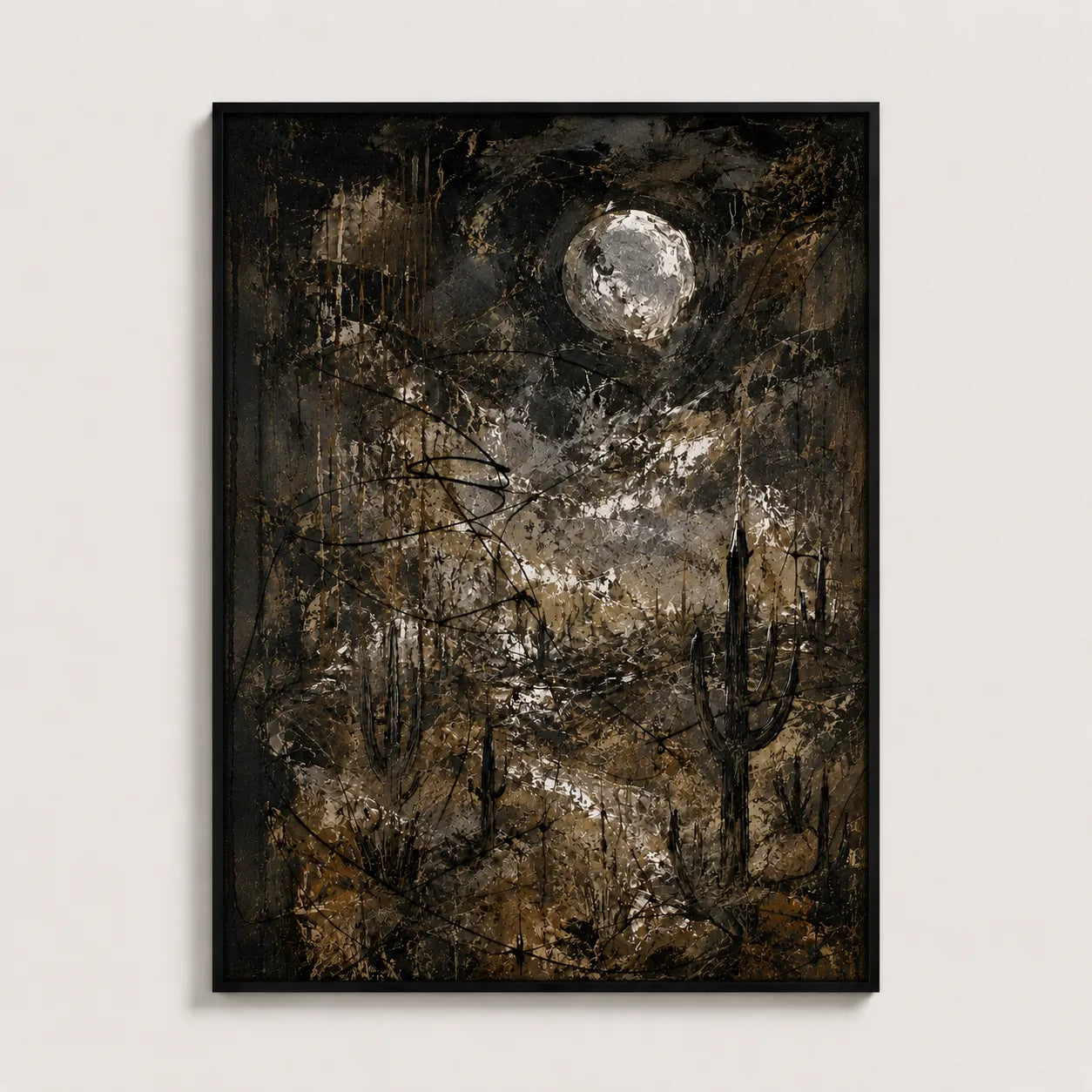 Moonlit Wasteland Oil Painting Nightrelic