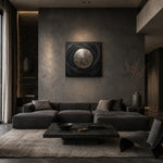 Obsidian Moon Impasto Oil Painting