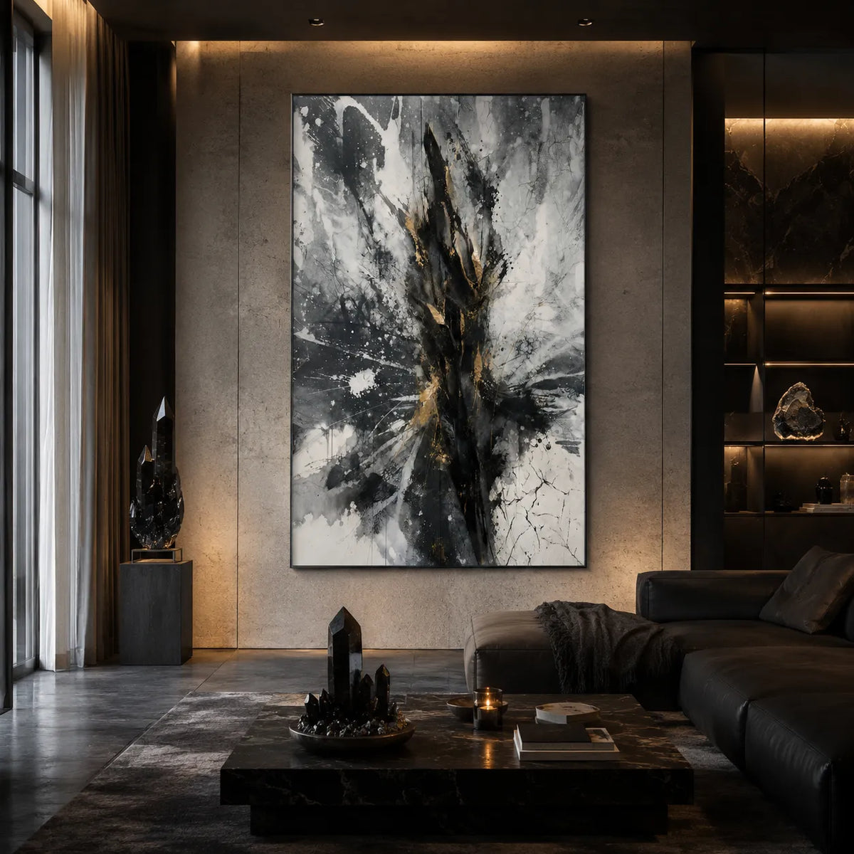 Obsidian Relic Textured Painting