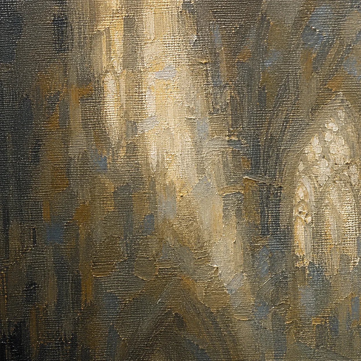 Oil glazing texture detail
