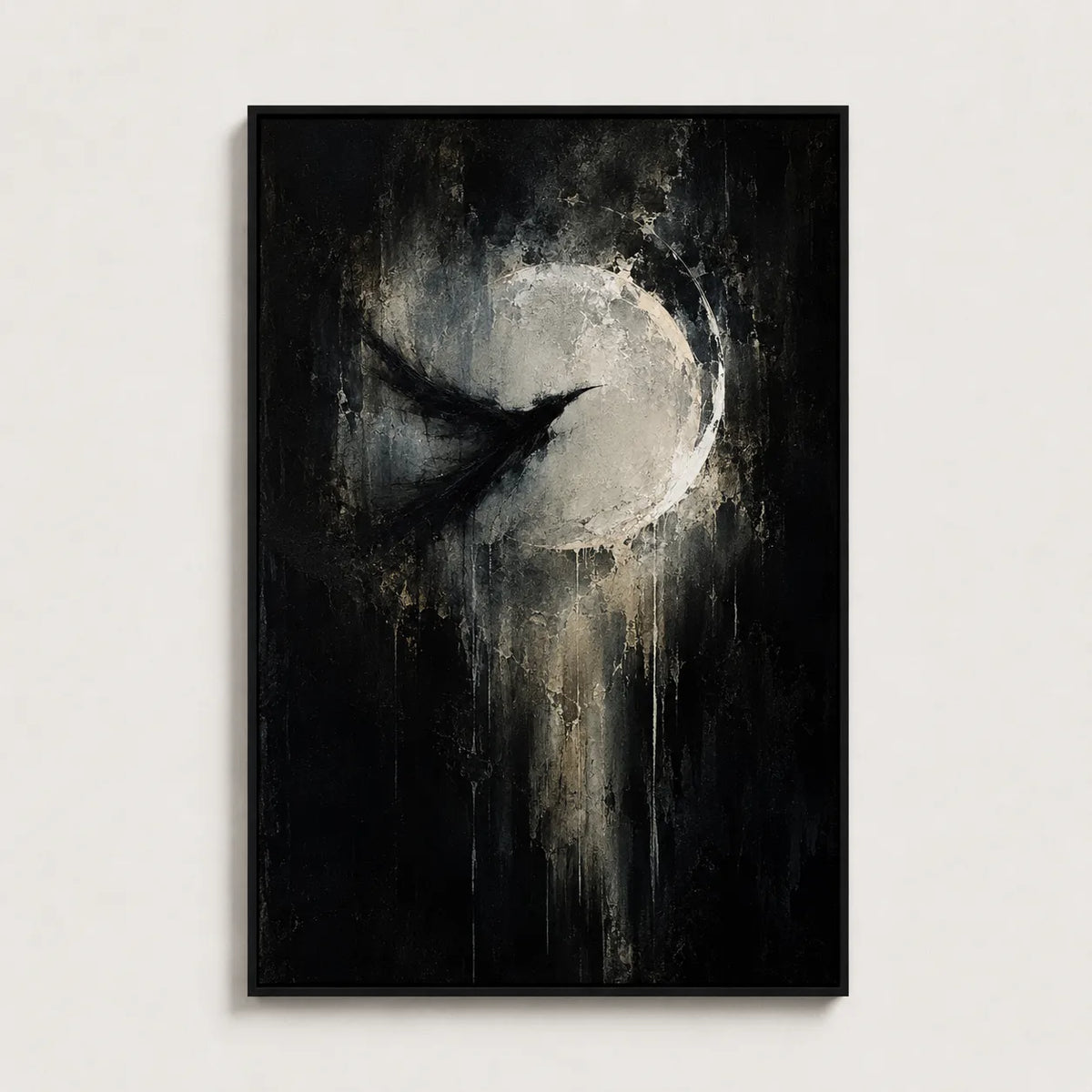 Raven Eclipse Oil Painting Nightrelic