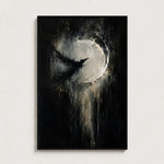 Raven Eclipse Oil Painting Nightrelic
