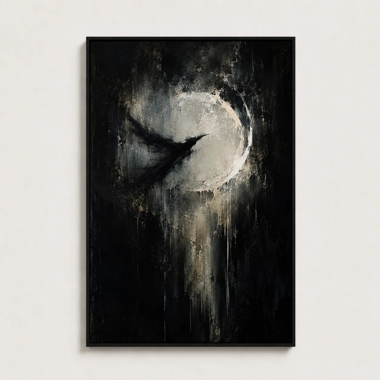 Raven Eclipse Oil Painting Nightrelic