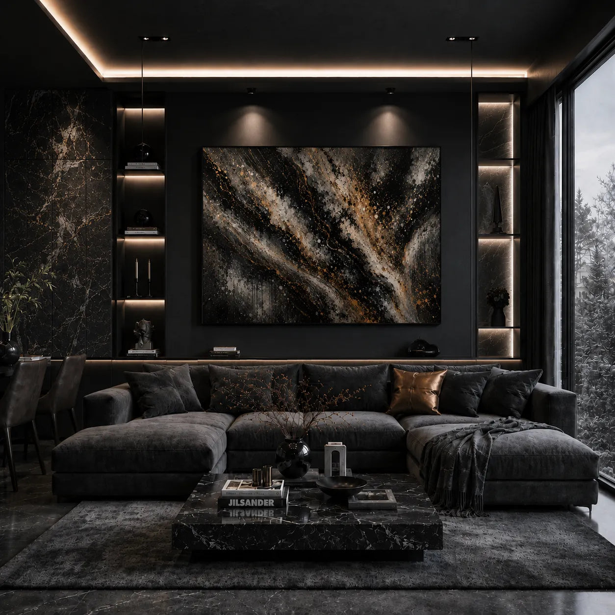 River of Shadows Abstract Painting