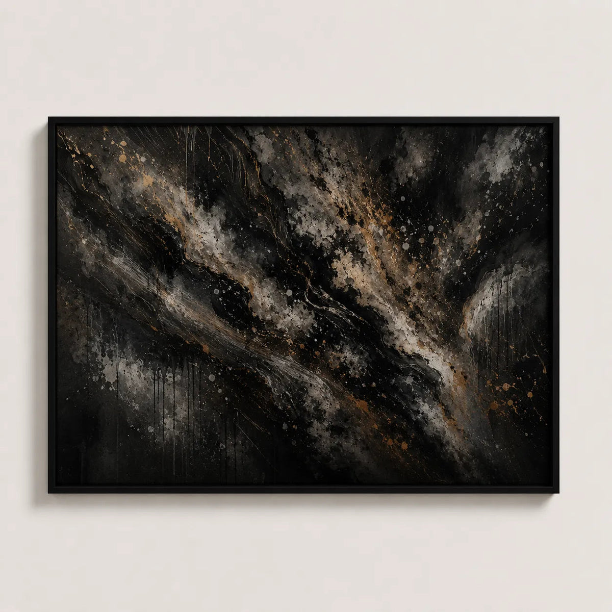 River of Shadows Abstract Painting Nightrelic