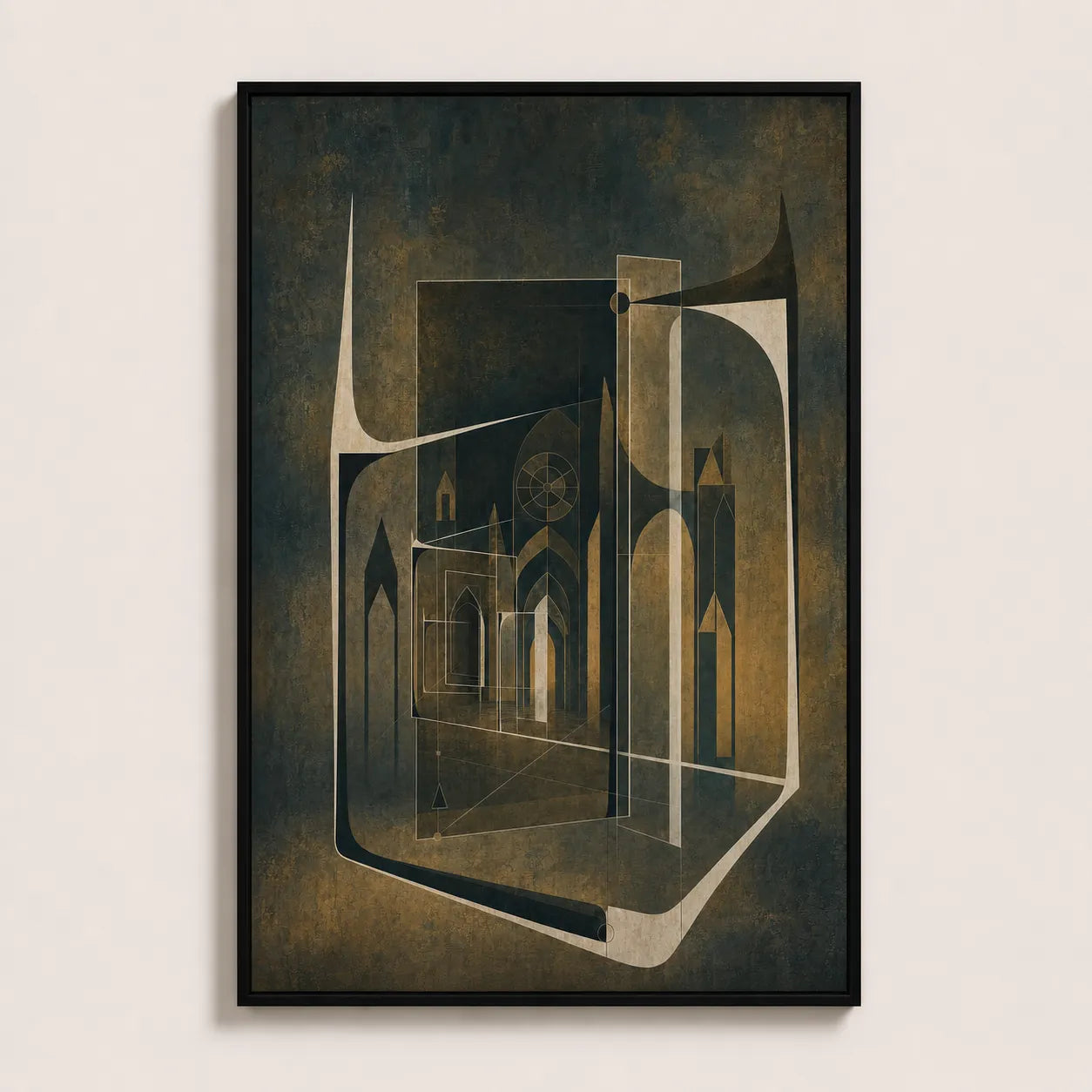 Sacred Perspective Abstract Painting Nightrelic