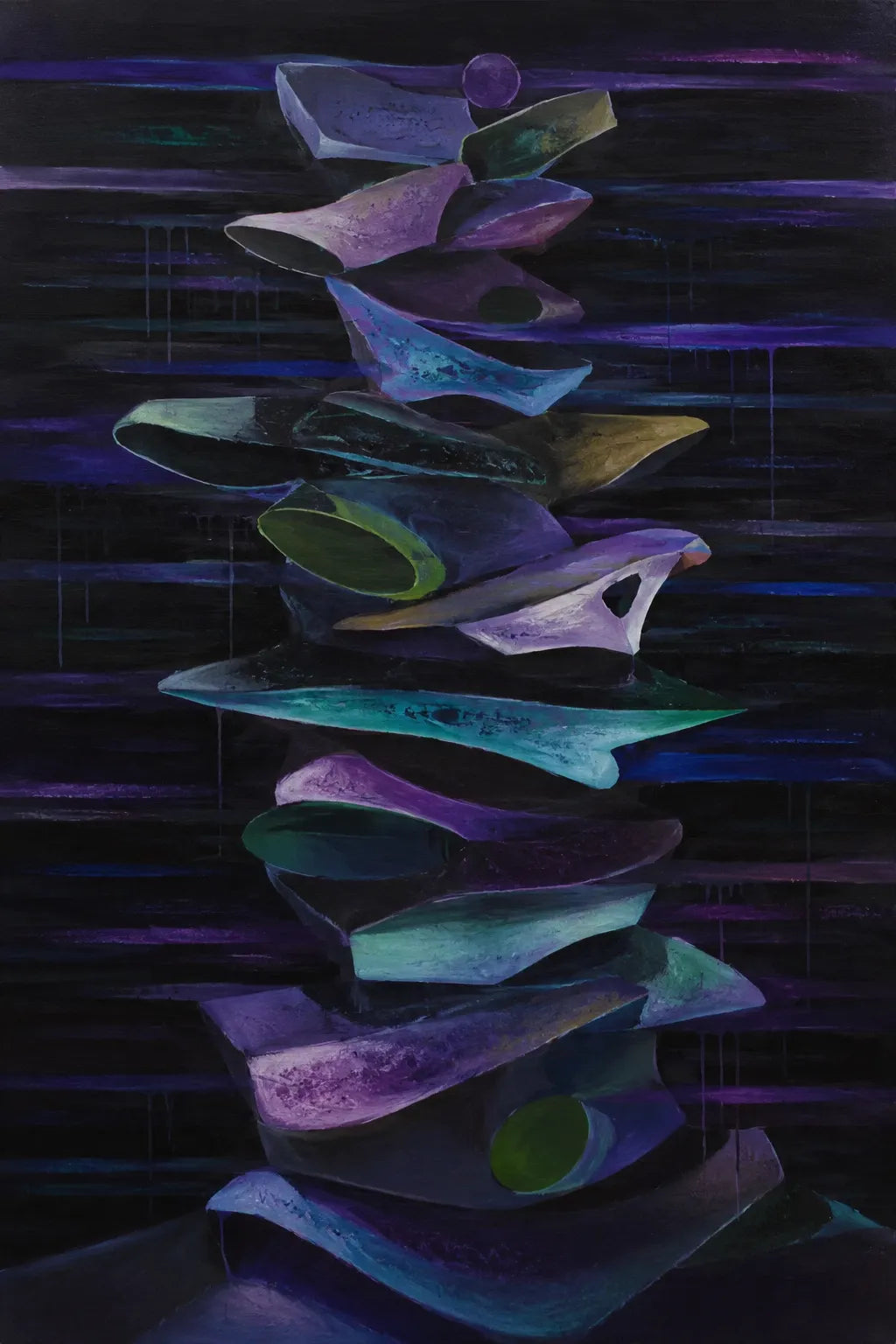 Symbolic abstract oil painting