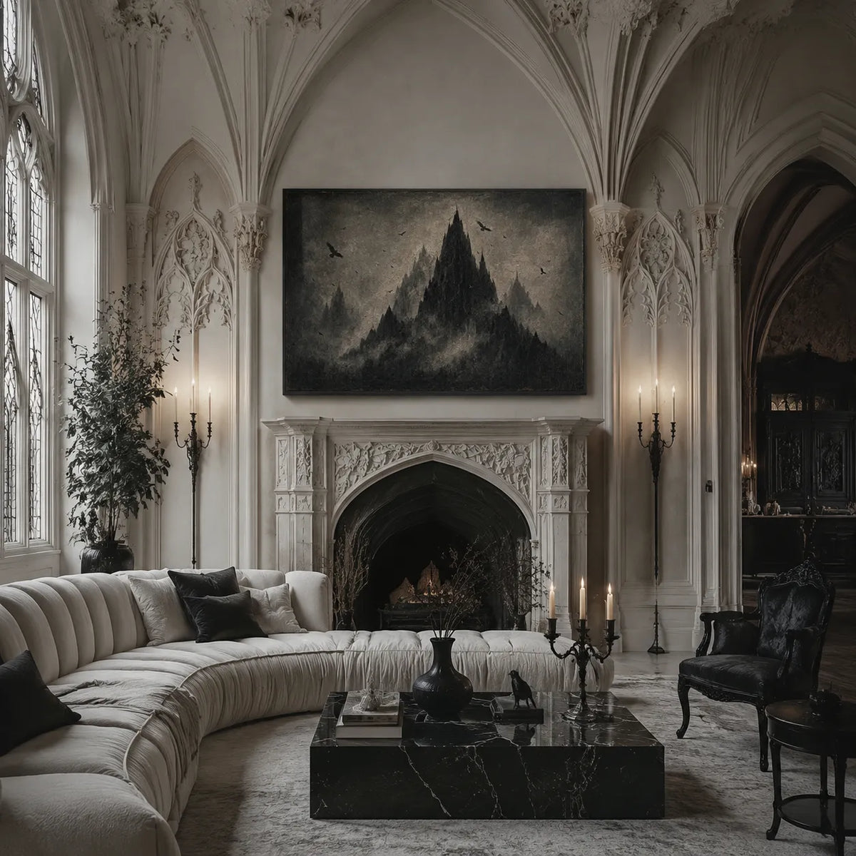 The Black Citadel Texture Oil Painting Nightrelic