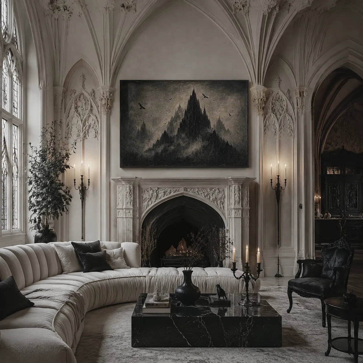 The Black Citadel Texture Oil Painting Nightrelic