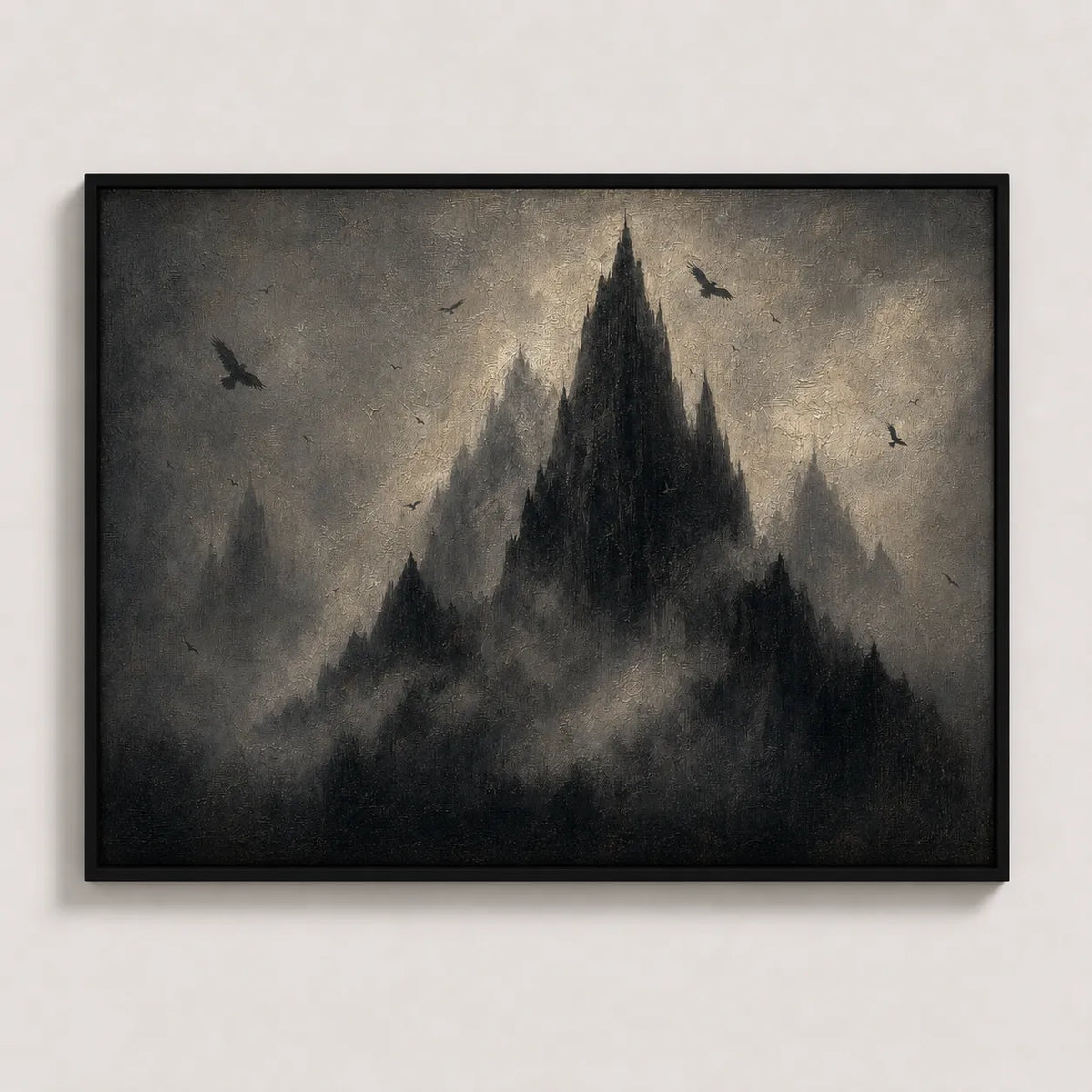 The Black Citadel Texture Oil Painting Nightrelic
