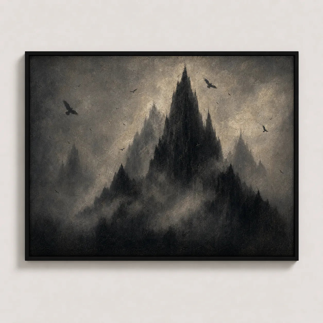 The Black Citadel Texture Oil Painting Nightrelic