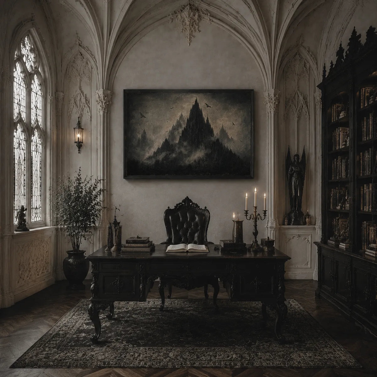 The Black Citadel Texture Oil Painting Nightrelic