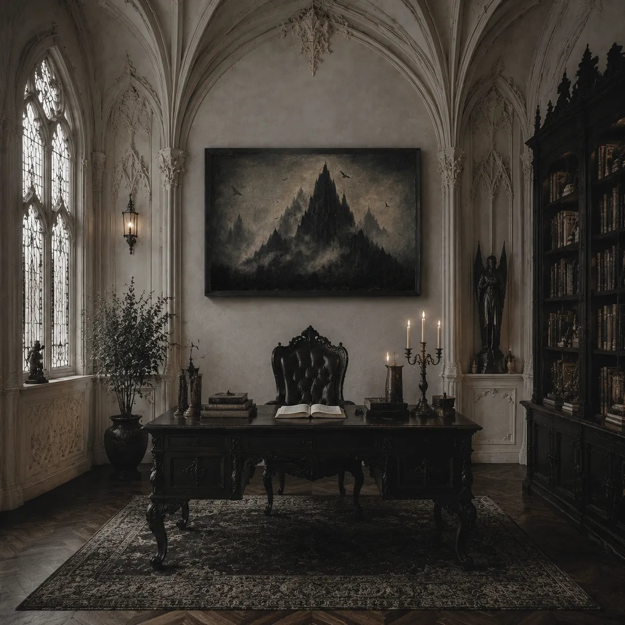 The Black Citadel Texture Oil Painting Nightrelic