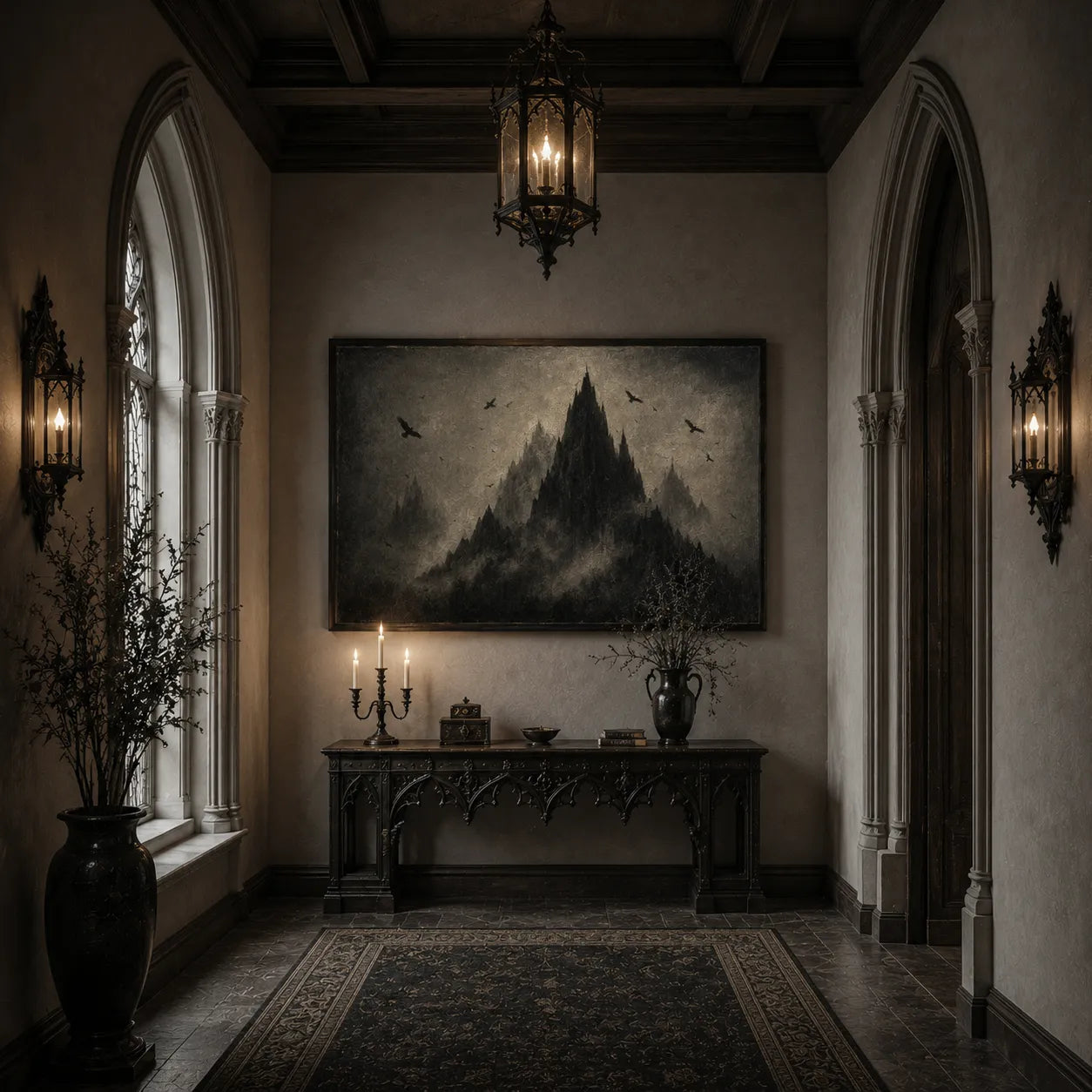 The Black Citadel Texture Oil Painting