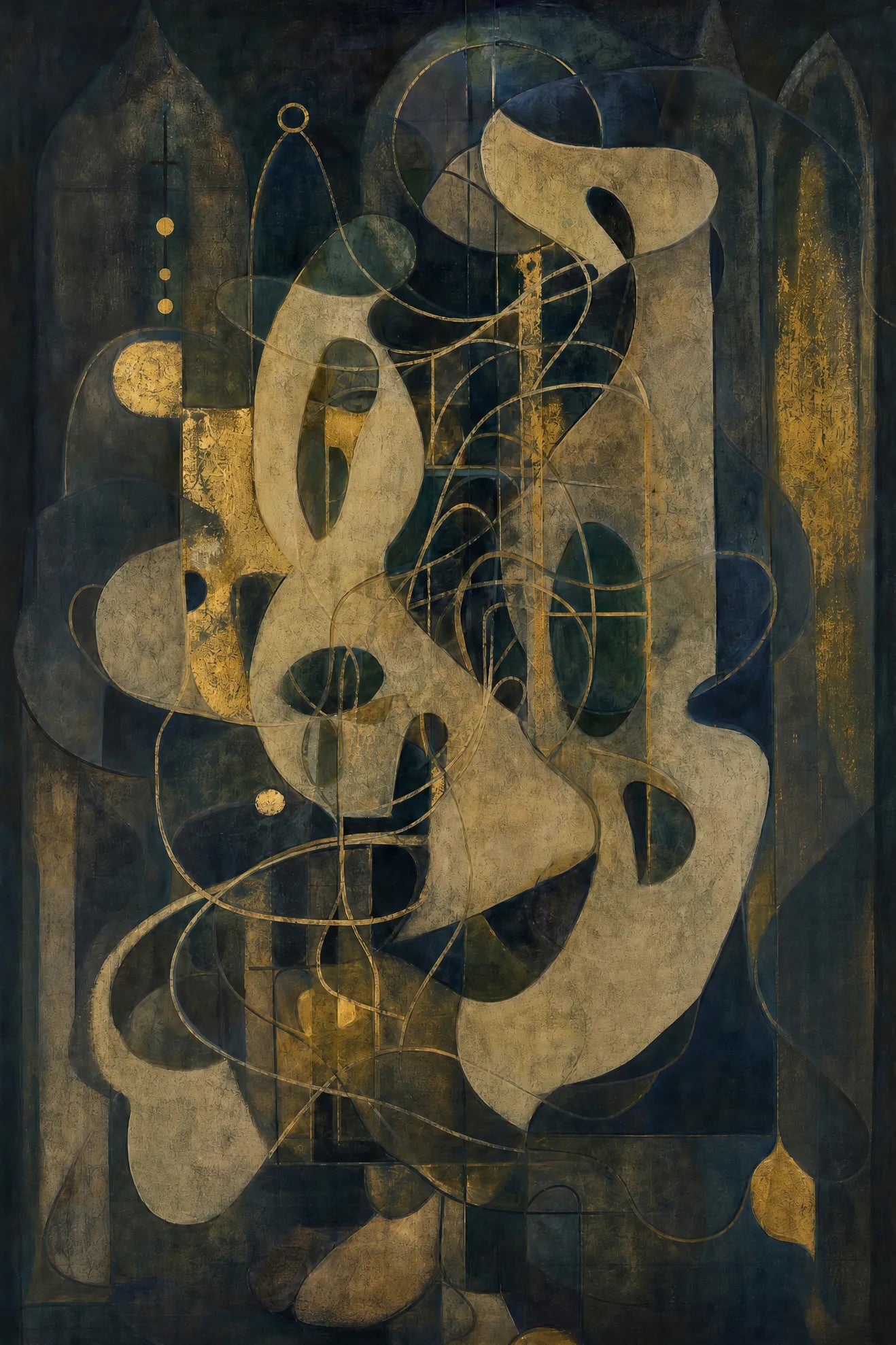The Hidden Script Abstract Painting