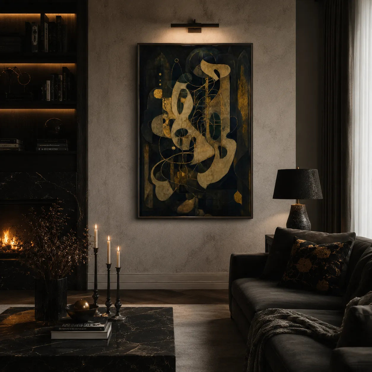 The Hidden Script Abstract Painting