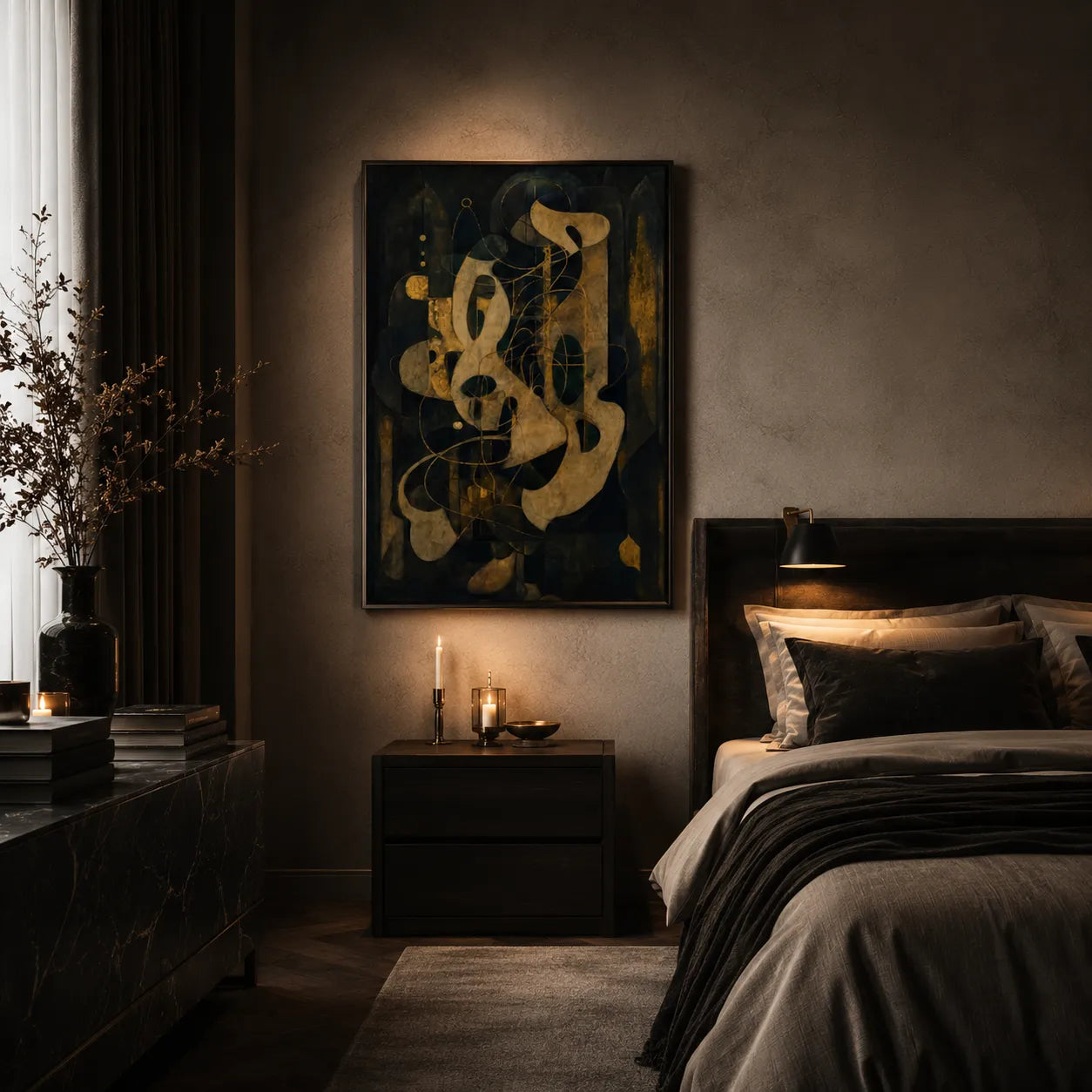The Hidden Script Abstract Painting