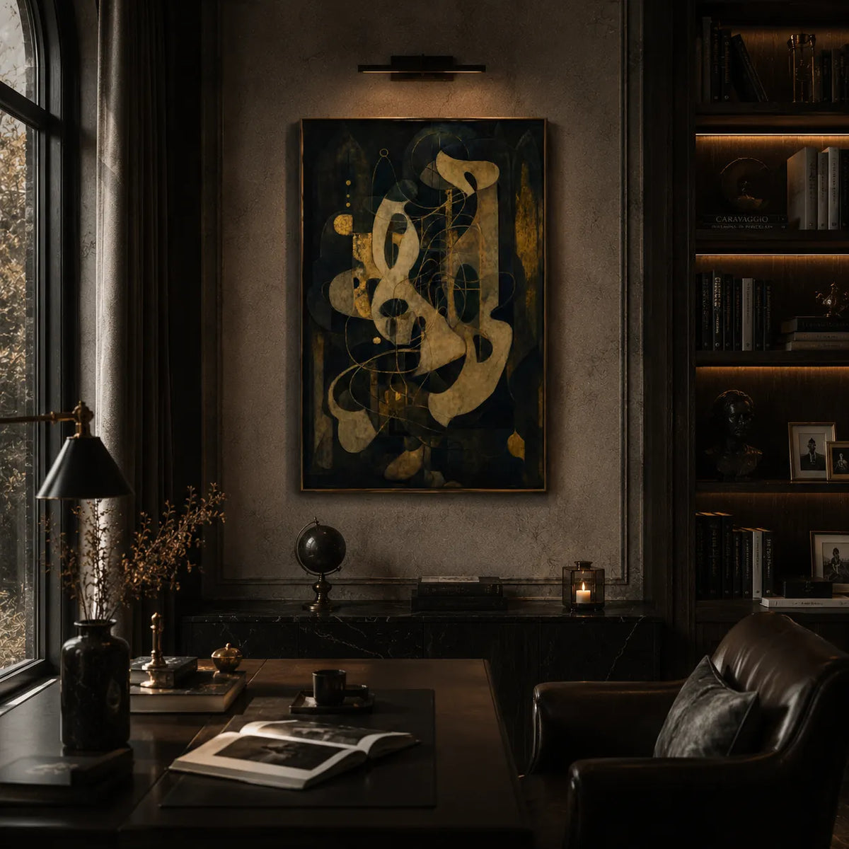 The Hidden Script Abstract Painting