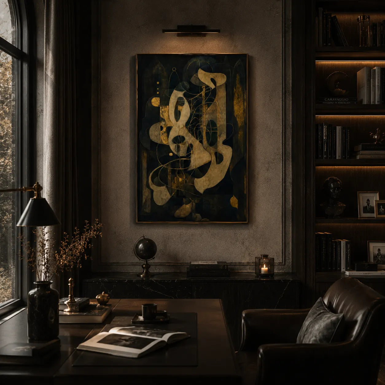 The Hidden Script Abstract Painting