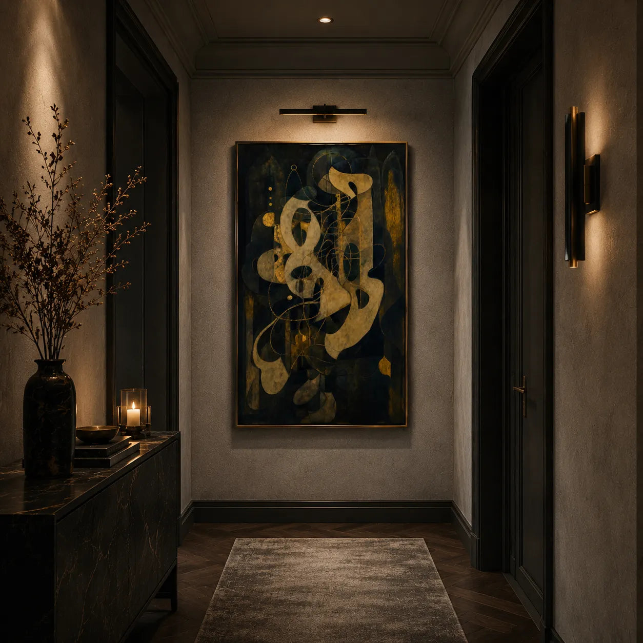 The Hidden Script Abstract Painting