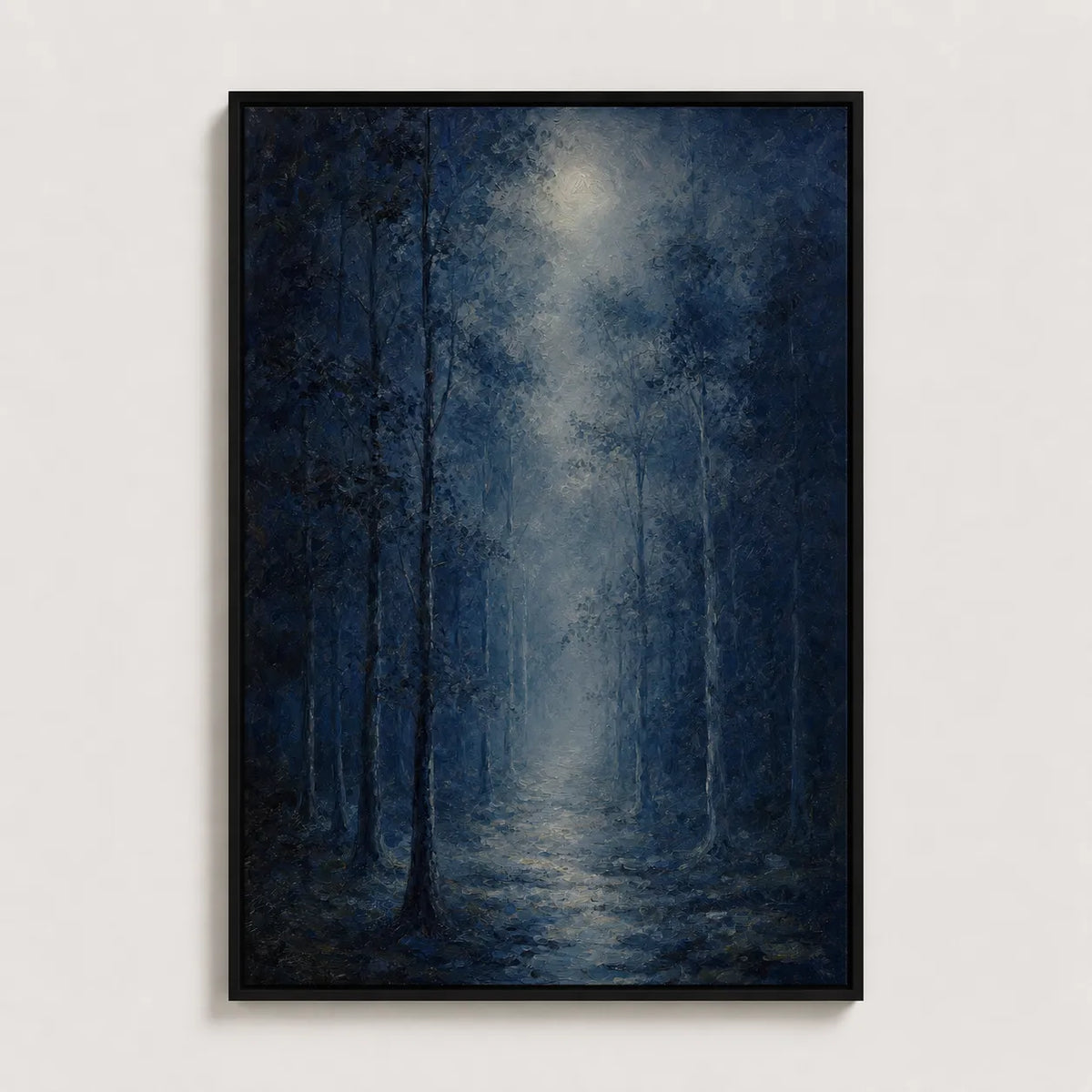 The Quiet Path Impasto Oil Painting Nightrelic